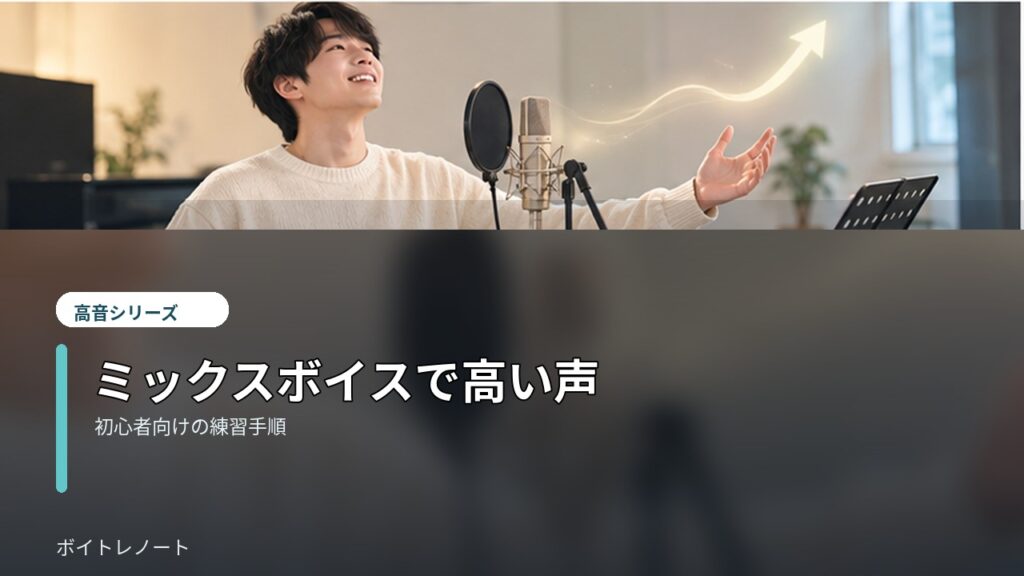 Male singer practicing mixed voice and high notes in a vocal studio