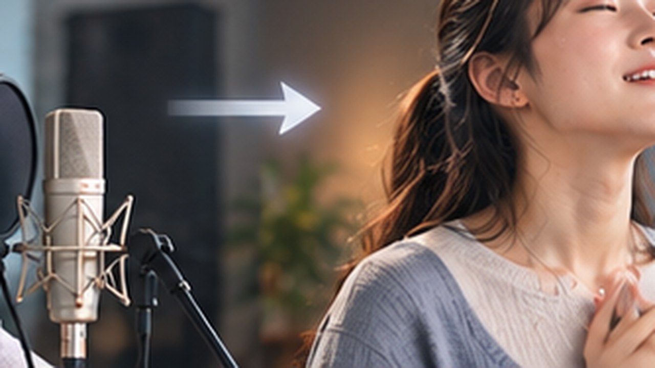 Singer improving an unstable cracking high note into a smooth vocal line