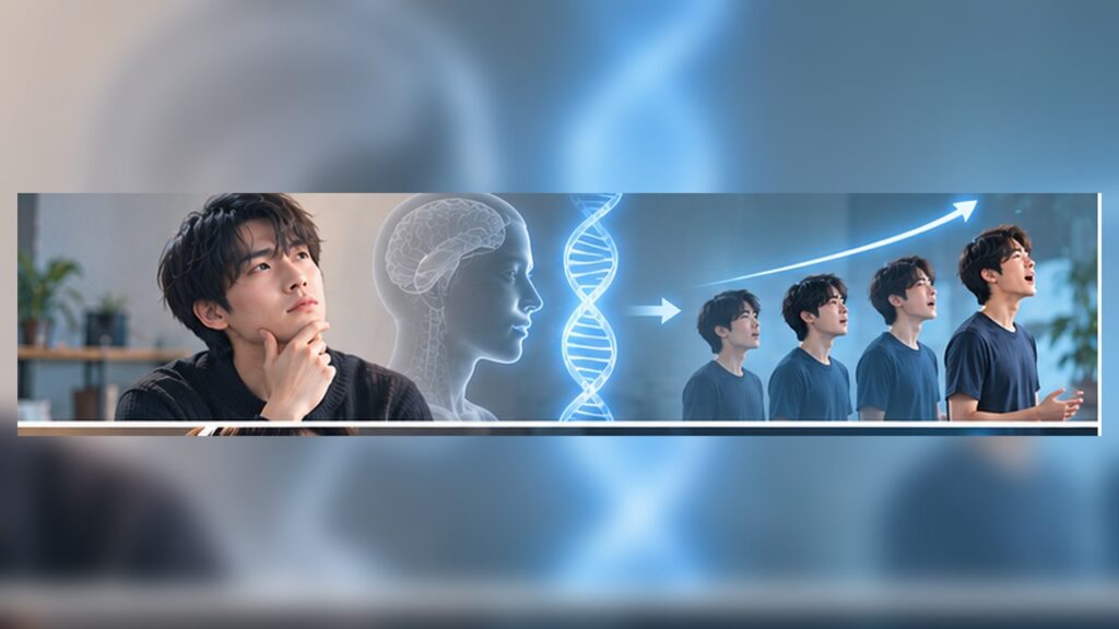 Vocal training concept for 高い声 才能 in a modern studio